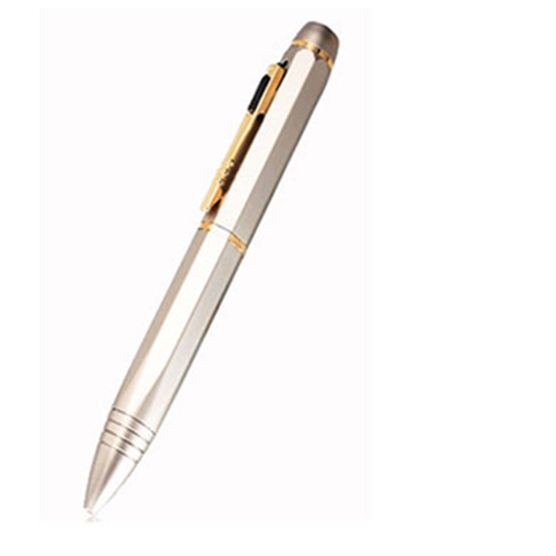 4GB Memory HD 720P Pure Copper with Chromeplate Spy Camera Pen - Click Image to Close